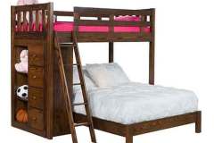 This is our Sedona bunkbed with the storage drawers and ladder. The top bed has the bunkie board as well.