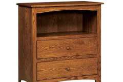 This custom 2 drawer Monterey dresser with the open space for extra storage. 