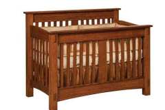 Our McCoy convertible crib is definitely a Mission style custom crib. It has all slatted sides.