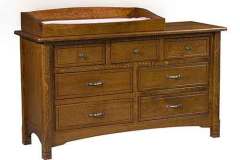 This is our custom West Lake 7 drawer dresser with the changing table box. This is a beautiful dresser and its made in different sizes.
