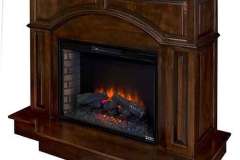 Enhance any room in your house with one of our beautiful Amish crafted Denali fireplace units.  Remote control insert controls heat, timer, and flame color.  Shown crafted out of Brown Maple.