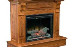 Our classic look is front and center with our solid oak Eastown Fireplace.  With bold raised panel sides and front accents and beautiful fancy upper molding this piece will work great in any room.