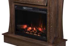 As can be seen in this photo, the hidden panel can be flipped up and then stored inside on tracks on the Eldorado media fireplace.   Clean lines and compact size makes this perfect for any room.