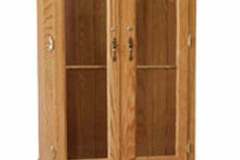 This cabinet not only comes standard with the beautiful sculptured molding but also comes crafted with beadboard backing and beautiful dentil molding.