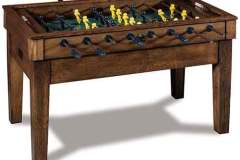 The Alpine Foosball Table is Amish crafted out of solid hardwood to last for generations.  Shown crafted out of solid quartersawn white oak with a saddle stain finish.