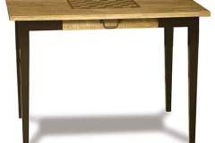 The Amish crafted Ashton Chess and Checker game table features tapered legs, inlayed playing board, and a convenient drawer to hold your game piece.  Also available as a flip top game table.
