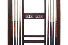 The Caldwell Wall Rack features a carved top to match our popular Amish made Caldwell Billiard Table.  Easy to mount on any wall.  The Caldwell provides cue and ball storage and easy scoring.