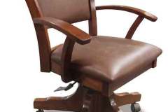 Our popular and luxurious Chancellor Game chair is Amish crafted out of solid hardwood and can be finished with premium leather or one of our many upholsteries.  Works perfectly around the poker table or in the office.
