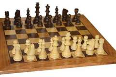 Amish custom crafted Checker and Chess board with solid cherry frame and maple and walnut playing surface.