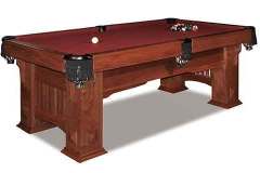 Clean, simple shaker mission lines and slats are the trademark of our popular Landmark Mission Pool Table.  Available in your choice of solid hardwoods and stain colors.