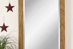 When this Mirror is closed it looks like a fine piece of furniture the decorating the walls of your house.  Crafted out of your choice of hardwoods and fit with plain mirror or beveled mirror as shown.