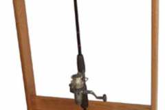 Our standard style fishing rod rack can be crafted out of any of our solid hardwoods and stain finishes.  Holds up to 10 rods but can be custom crafted upon request.
