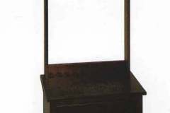 Amish crafted Mission style fishing rod holder with full extension drawer for all of your fishing accessories.  Can be crafted out of any solid wood and stained in your choice of colors.