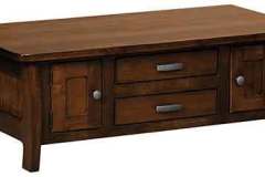 Do you need a place to store you coffee table books. The Grand Teton is right for the job with 2 doors and 2 drawers.