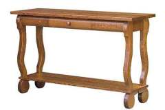 This is our custom built Hampton sofa table. You are free to choose your sizes and wood species for it.