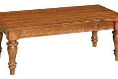 The Harvest custom built coffee table is seen in this picture. Feel free to customize.