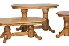 This is our Hawkins occasional table set that is Amish built. These are shown in Oak wood with a wheat stain.