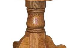 Amish crafted custom Hawkins end table shown in Oak wood. The size of the top can be changed to suit your needs.