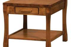 This is our custom Amish built Heartland open end table with a drawer. Fell free to customize this to your liking.