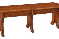 This Jessica bench has the same style top and legs as the table. It can hold up to 4 leaves.