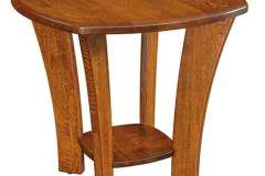 The simple design of the Lexy end table is seen here. Custom Amish crafted in Cherry wood.