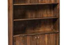 Here is a cabinet style bookcase made with reclaimed barnwood.