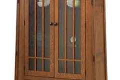 Shown here is our McCoy Mission style curio cabinet. It is seen here made with 1/4 Sawn oak wood.
