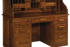 This custom desk is shown in Oak wood. Our Amish builders can customize this about any way you would like.