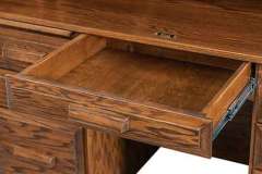 Center drawer for the Farmer's desk is available on the roll top. It can be changed to a keyboard pullout if needed.