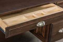 Pencil drawer for custom Amish made desk. It can be changed to a keyboard pullout.