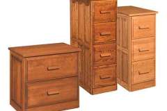 Legal and lateral file cabinets are available in the custom Classic style. You choose the wood, the stain, and the hardware.