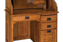 Here is the custom Amish Heritage roll top desk with one drawer stack. It can be made with drawers on both sides.