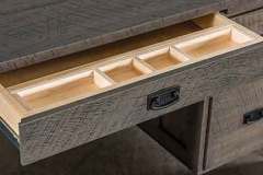 Pencil drawer design of our Amish built Mission executive desk. This can be changed as needed for you.