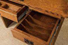 The removable letter slots are seen in the Heritage Roll Top desk. Put them in or take them out.