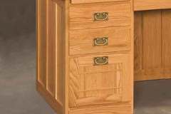 Shown here is Oak wood is the drawer style for a Mission desk. It is custom Amish craftsmanship.