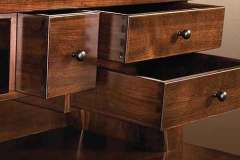 We are highlighting the dovetail drawer design of the Witmer Executive desk.