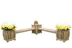 The Corner Planter Bench comes with (3) 20" planters and (2) 5' benches for your use. We have several stain colors to choose from so please ask so we can show you what can be done.