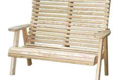 This rollback loveseat is just perfect to set in either outdoor in a garden area or on a porch. It is custom Amish made to withstand the weather.
