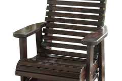 This is my favorite of all of our custom swivel gliders. The rollback style is comfortable enough to set in for a long period of time and its easy to get in and out of.