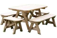 This Amish made custom table comes in 4 different sizes and the benches are available in 5 sizes. Let us help you pick the right bench for right table so you can have a complete set.