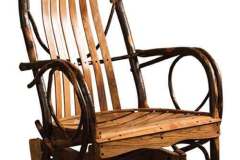 Oak Back Amish Made Rustic Glider.
