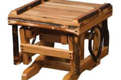 Amish Made Gliding Ottoman Custom Built With Solid Hardwood.