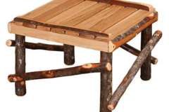 Large Custom Made Rustic Amish Footstool.