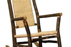 Cane Grandpa Rocker Rustic Amish Made With Natural Hardwood.