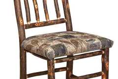 Game Table Chair Custom Built By Amish Artisans With Fabric Seat.