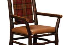 Captain Chair Amish Custom Made With Fabric and Leather.