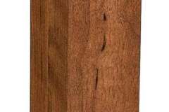 This leg is the same size all the way down until just a few inches from the floor then it tapers just a bit so it is not totally square. It can be custom Amish crafted in just about any hardwood and stain color.