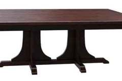 We don't know why the Amish builder calls it a 652 table but it definitely is a custom double pedestal Mission table. Choose your sizes, number of leaves, table top shape, table edge, and stain color(s).