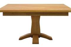 If you need a table with a plain and simple look to it, our Shaker single pedestal table with a square or rectangle top could be just what you are needing. It is totally Amish custom crafted here in Oak wood. Many sizes are available as well as stain colors.