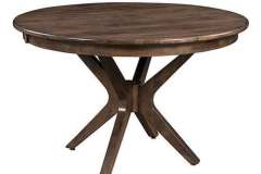 This is our single pedestal version of the custom Amish Burdock table. It works best with a round top in either a 42" or 48" size. You can add a couple of leaves if you need more table space.